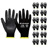 Velway 12 Paar Arbeitshandschuhe Mechaniker Handschuhe - Größe 8 Leichte Damen Gartenhandschuhe...