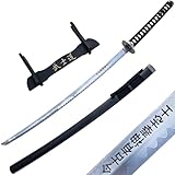 Katana Schwert echt Samurai Schwert aus Stahl mit Einer Scheide und Stand zur Dekoration für einen...