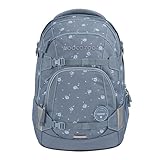 Coocazoo Schulrucksack MATE „Bloomy Daisy”, hellgrau, ergonomischer & anpassbarer Tornister,...