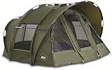 Lucx Leopard Bivvy Angelzelt für 2-3 Mann - wasserdichtes Karpfenzelt mit herausnehmbarer...
