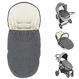 Zamboo Universal Fußsack für Babyschale, Kinderwagen Wanne und Buggy - 2in1 Winterfußsack und...