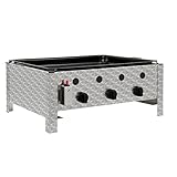 BBQ-Toro Edelstahl Gastrobräter | 3-flammig | (B) 64 x (T) 52 x (H) 27 cm | Gastrogasgrill,...