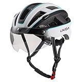Kavolet Fahrradhelm MTB Mountainbike Helm mit Abnehmbarer Magnetische Schutzbrille und Rücklicht...