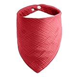 ICEMOOD Baumwoll-Bandana für Hunde mit verstellbarem Druckknopf – Einfarbiges Hundehalstuch für...