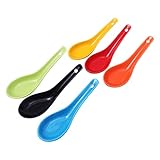 Espressolöffel, 6 Stück, Melamin-Löffel, Reislöffel, Keramik-Suppenlöffel, asiatische...