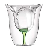 Ghulumn Doppelwandiges Weinglas in Form eines zweilagigen Weinglases, zum Aufklappen, für Likör,...