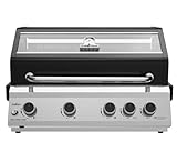 Grillfürst Gasgrill G490G - 4-Brenner Edelstahl, Einbau Gasgrill mit Sichtscheibe, Outdoorküchen...