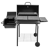 15,35*13,39-Zoll Holzkohlegrill,Freistehend Profi grill,Mit Thermisches Netz Standgrill, BBQ...