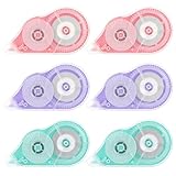 Yoosso 6 Stück Korrekturroller, 20m x 5mm Korrekturband Korrekturmaus Roller Correction Tape mit...