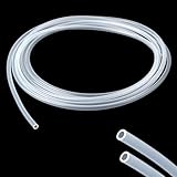 Silikonschlauch 4m Länge, Flexibler Silikonschlauch Lebensmittelecht, 4mm ID x 6mm OD Transparenter...