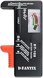 D-FantiX Batterietester, Batterie Akku Volt Checker für AA AAA C D 9V 1.5V Knopfzellen-Batterien...