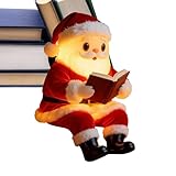 Erconsso Nachtlichter | Nachtlicht Mit Weihnachtsmann Beim Lesen Eines Buches - LED Weihnachts Nacht...