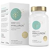 Hyaluronsäure Kapseln hochdosiert mit 500 mg pro Kapsel - 90 vegane Hyaluron Kapseln im 3...