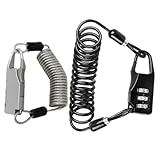 PAMINGONO 2 Stück Helmschloss Stahlseil Zahlenschloss Flexibles Langlebiges Fahrrad und...