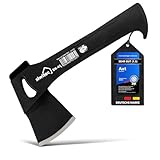 Siwitec Camping Axt SN-45, Survival Axt Mit 450 Gramm Kopfgewicht, Zum Holz Spalten Mit...