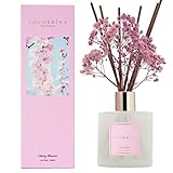 COCORRÍNA Raumduft Reed Diffuser mit 8 Duftstäbchen 200ml- Kirschblüte, Natürlich,...