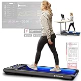 sWalk Walking Pad Laufband mit LED - 1-6 km/h Geschwindigkeit mit interaktivem LCD-Display & App...