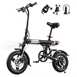VARUN E Bike, 14 Zoll E-Bike Herren Damen mit 36V 280.8Wh Akku, 250W Motor, Ebike Klapprad mit 3...