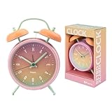 FISURA - Analogwecker ohne Ticken. Wecker mit Led-Nachtlicht. Zifferblatt 9 Zentimeter.11,7x5,5x16....