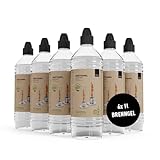 höfats - Spin Bioethanol Brenngel - rußfreie Ethanol Brennpaste 6X 1 Liter Nachfüllflasche -...
