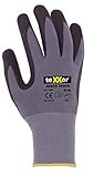 (12 Paar) teXXor Handschuhe Montagehandschuhe Black Touch 12 x grau/schwarz 7