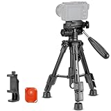 NEEWER Basic Mini Tischstativ für iPhone & Kamera mit 3 Wege Schwenk Neigekopf, Griff &...