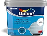 Dulux Fresh up Wandfliesenfarbe Satin, Frische Farbe für Ihr Bad, Weiß, 750 ml