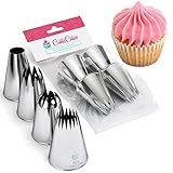 CukkiCakes 4er Set Profi Spritztüllen große (XL) (849, 869, 829 und 808) zum Dekorieren von...