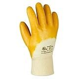 (12 Paar) teXXor Handschuhe Nitril-Handschuhe Strickbund 12 x gelb 10