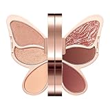 Make-up-Augenpalette – pigmentiertes Lidschatten-Set mit 6 Farbtönen, sanfter Glitzer und mattes...