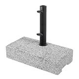 Doppler Balkonsockel Granit 25kg mit Griffmulden I Schirmständer für Sonnenschirme mit max. 200cm...