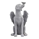 FakeFace Hunde Engel Gedenkstatue, Hautier Grabstein Denkmal Grab Marker Tribut Statue, Garten Deko...