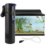 OMECO 4 in 1 Aquarium Filter Pumpe 700L/h mit 9W UVC Klärer innenfilter AquariumPumpe Wasserpumpen...