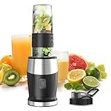 Mixer, 500W Smoothie Maker & Standmixer & Mixer Smoothie Maker mit 570ml Smoothie Flaschen BPA frei...