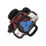 Brennenstuhl Gummi-Kabelhaspel X-Gum IP44 / Kabeltrommel für die Baustelle aus Gummi (10m,...