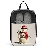 Retro-Schuhtasche mit Schneemann-Motiv, für Reisen, den täglichen Gebrauch, Staubschutz,...