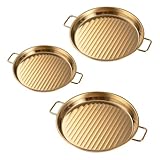 3 Teilige Edelstahl Servierschale Set Mit Metall Snacks Vorspeisenplatten Für Partys Versammlungen...