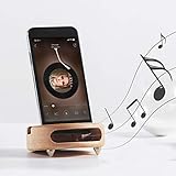 Mate2GO Handy Ständer mit natürlichem Schallverstärker aus Holz Schreibtisch Halterung Universal...