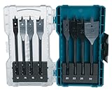 Makita E-08698 Flachfräsbohrer-Set 8-teilig in Aufbewahrungsbox, für Holz, Ø 12-32 mm, 150 mm...