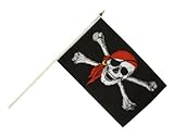 Flaggenfritze Stockflagge Pirat mit Kopftuch - 30 x 45 cm