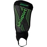 UHLSPORT Unisex – Erwachsene Flex Plate Schienbeinschoner, Schwarz/Fluo Grün/Silber, M