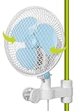 blessny 150 cm Clip-On-Ventilator für Growzelt-Stangenmontage von 1,5-2,5 cm, oszillierende...