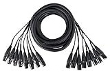 Pronomic Stage MX8/0-5 Sub-Multicore XLR 5m - 8-fach Multicore XLR male auf XLR female - Nummerierte...