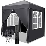 Bonnlo Pop Up Gazebo mit Seiten Einfaches EIN-Personen-Setup Sofortige Outdoor-Vordach Falten Garten...
