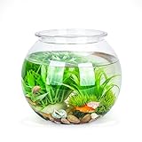 Nobleza - Kugelaquarium Bruchsicherer Kunststoff Fischschale, ideal für Blumen oder als Fischglas,...