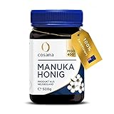 Cosana Manuka Honig 400 MGO + 500g – 100% Pur - Abgefüllt, versiegelt und zertifiziert in...