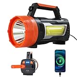 ErayLife LED Handscheinwerfer Akku, Handkurbel Wiederaufladbare Taschenlampe, 7000 Lumens mit 6...