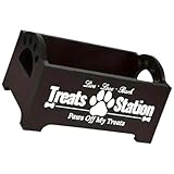 omiinitio Holz Aufbewahrungsbox Für Leckerli Für Hunde Mit 2 Plastikgläsern Dekorativer Katzen...