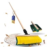 Novaliv Krallenbesen mit Stiel 60cm inkl. Kehrgarnitur Outdoor, Spezialbesen gebogenen Borsten...