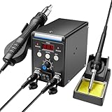 700 W Lötkolben-Kit mit Doppelstecker, Einzeldisplay, automatische Ein-/Aus-Funktion, 3 Düsen für...